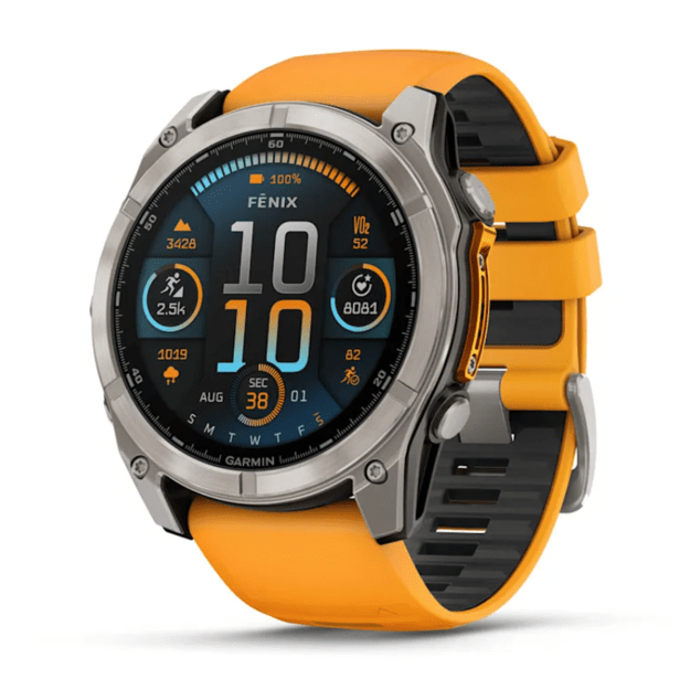 Fenix 8 51mm, AMOLED, Sapphire, Titanium, Orange (010-02905-11)