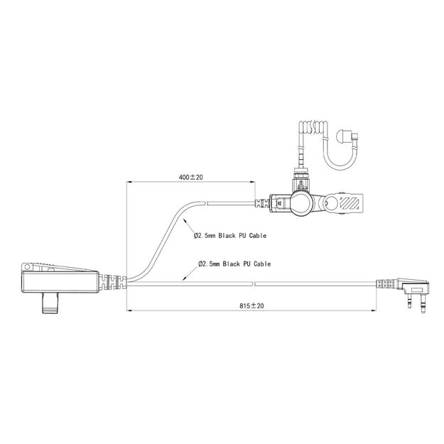 Ausinė-mikrofonas EM-4238-K2