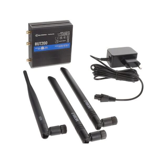 Teltonika RUT200 maršrutizatorius LTE Cat4 SIM 2ETH 2