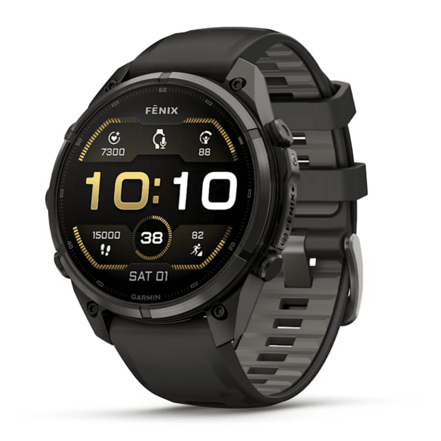 Fenix 9 Pro, 47mm, AMOLED, Sapphire, Black/Pebble Gray Titanium (010-04336-16)