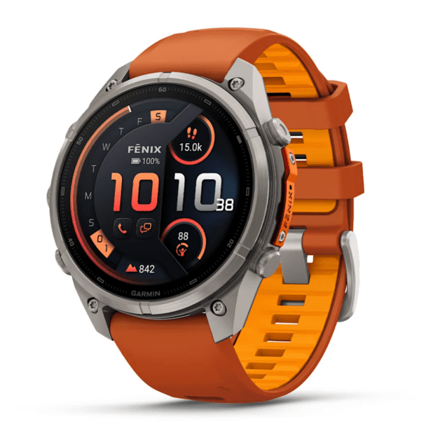 Fenix 9 Pro, 47mm, AMOLED, inReach, Sapphire,Autumn Orange/Spark Orange Titanium (010-04336-01)
