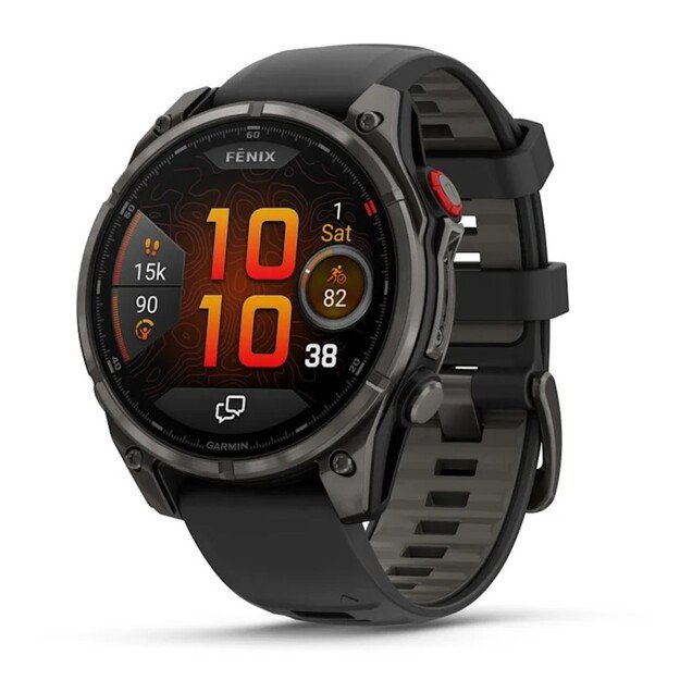 Fenix 8 Pro 51mm, AMOLED, Sapphire, DLC Titanium Black/Pebble gray (010-03199-01)