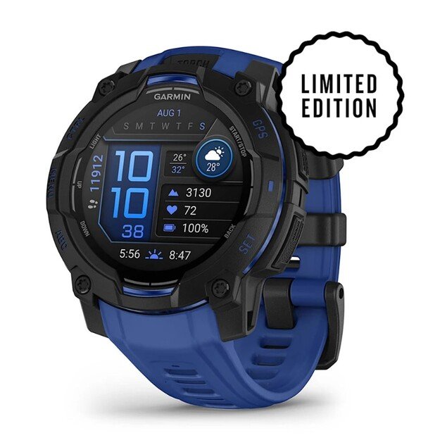 Garmin Instinct 3 - 45 mm, AMOLED, Black Blue (010-02936-03)