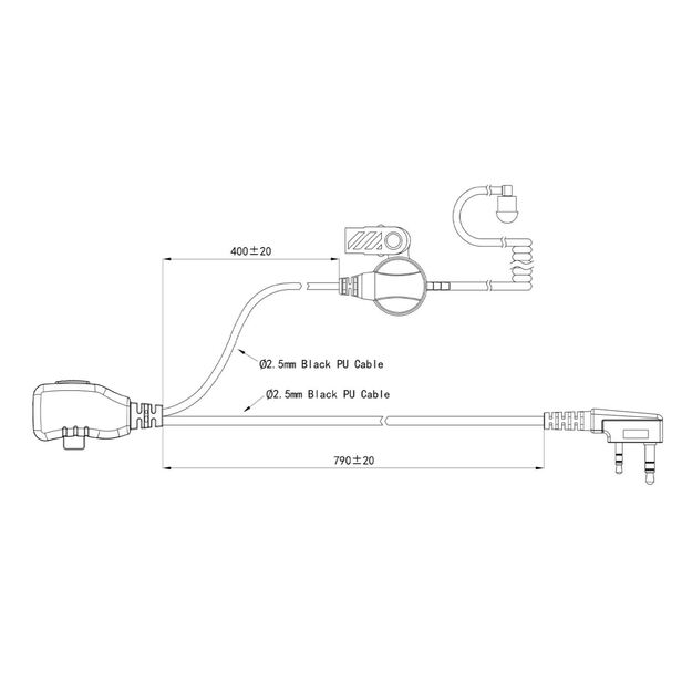 Ausinė-mikrofonas EM-4022-M