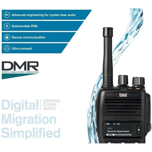 Entel DX446E dPMR, atsparumas IP68