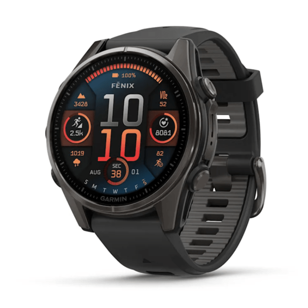 Fenix 8 43mm, AMOLED, Sapphire, Gray, Black (010-02903-21)