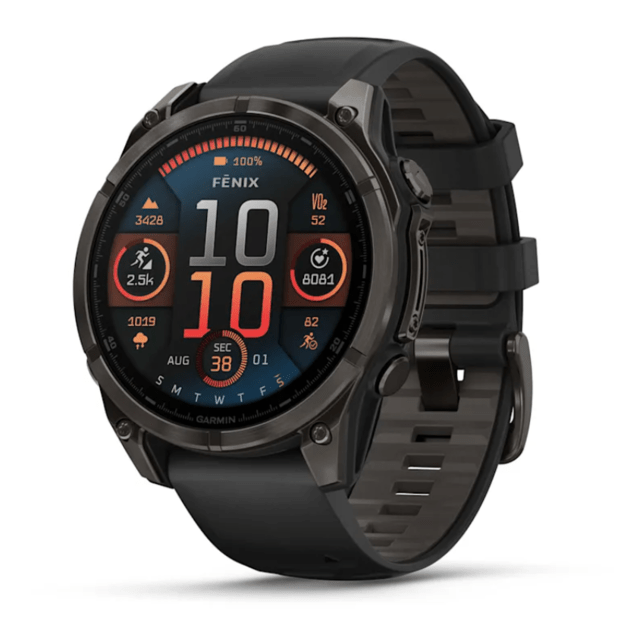 Fenix 8 47mm, AMOLED, Sapphire, Gray, Black (010-02904-21)